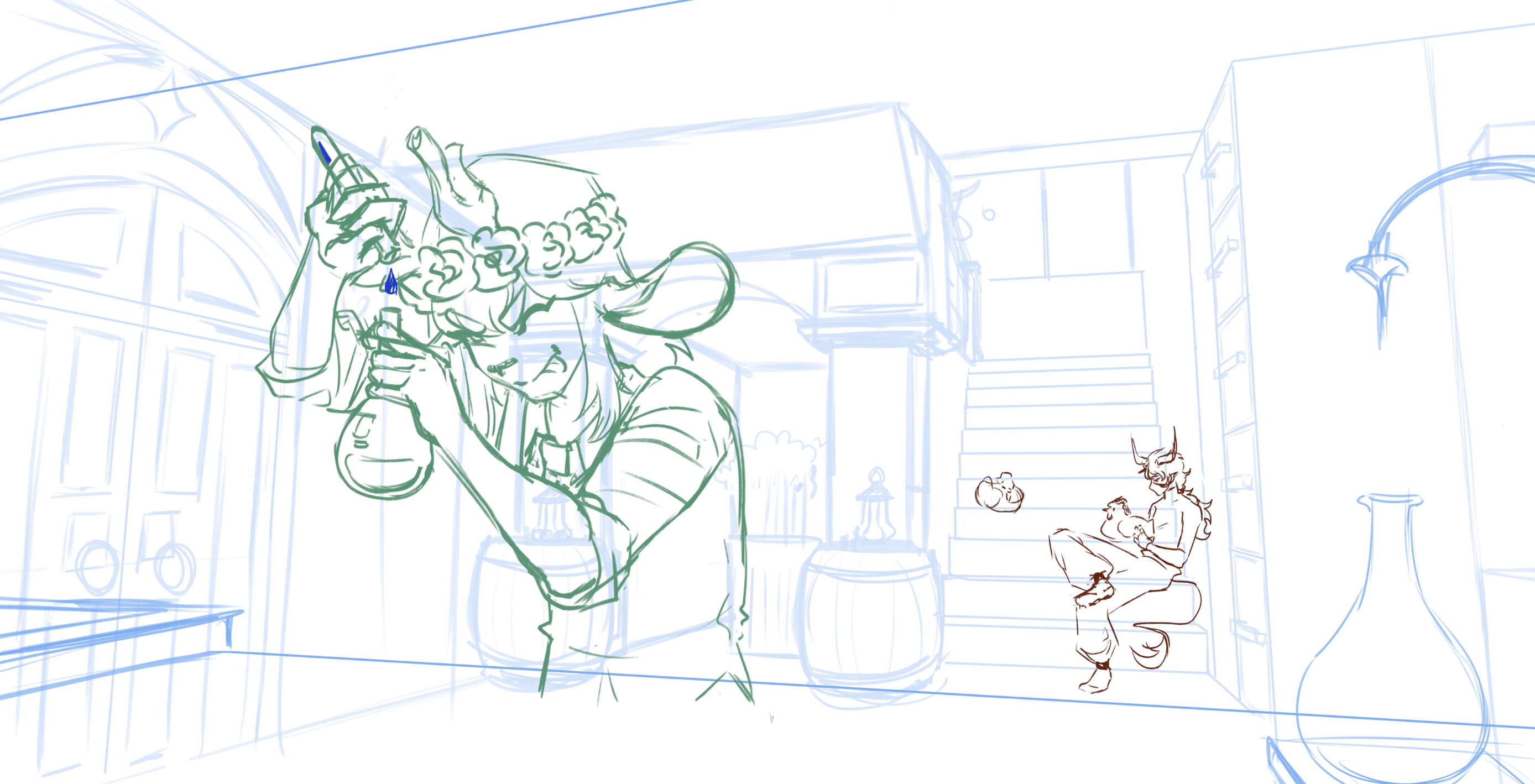 "Potions Room" [Original, 2D Storyboard]